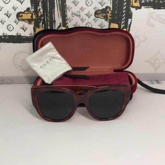 New Authentic Gucci Brown Sunglasses GG0142SA 002 - Picture 10 of 11